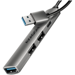 Хъб HUE-STA ALU STRIP USB-A 4 port hub