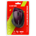 Мишка CANYON 2.4Ghz wireless mouse, optical tracking - blue LED, 6 buttons, DPI 1000/1200/1600