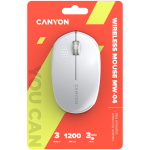 Безжична мишка CANYON MW-04 (CNS-CMSW04W), Bluetooth, 1200DPI, White Безжична мишка CANYON MW-04 (CNS-CMSW04W), Bluetooth, 1200DPI, White