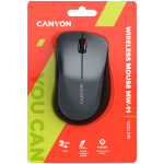 Мишка CANYON MW-11, 2.4 GHz Wireless mouse,with 3 buttons, DPI 1200, Battery:AAA*2pcs,Black