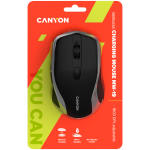 Мишка CANYON MW-19, 2.4GHz Wireless Rechargeable Mouse with Pixart sensor, 6keys, Silent switch for right/left keys Мишка CANYON MW-19, 2.4GHz Wireless Rechargeable Mouse with Pixart sensor, 6keys, Silent switch for right/left keys