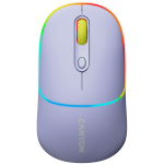 CANYON MW-22, 2 in 1 Wireless optical mouse with 4 buttons, DPI 800/1200/1600, 2 mode(BT/ 2.4GHz), 650mAh Li-poly battery, RGB backlight, Mountain lavender, cable length 0.8m, 110*62*34.2mm, 0.085kg