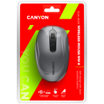 Мишка CANYON MW-9, 2 in 1 Wireless optical mouse with 6 buttons, DPI 800/1000/1200/1500, 2 mode(BT/ 2.4GHz), Battery AA*1pcs, Grey Мишка CANYON MW-9, 2 in 1 Wireless optical mouse with 6 buttons, DPI 800/1000/1200/1500, 2 mode(BT/ 2.4GHz), Battery AA*1pcs, Grey