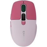Мишка CANYON mouse MW-26 LCD Silent Dual Mode Wireless Pink