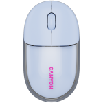 Безжична мишка CANYON mouse OnClick 24 BT/ Wireless Transparent/Blue