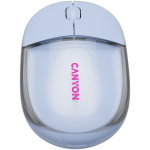 Безжична мишка CANYON mouse OnClick 24 BT/ Wireless Transparent/Blue Безжична мишка CANYON mouse OnClick 24 BT/ Wireless Transparent/Blue