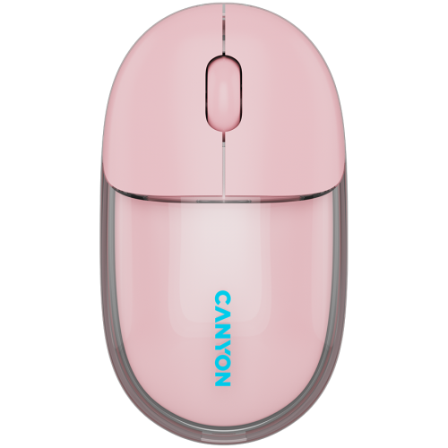Безжична мишка CANYON mouse OnClick 24 BT/ Wireless Transparent/Pink