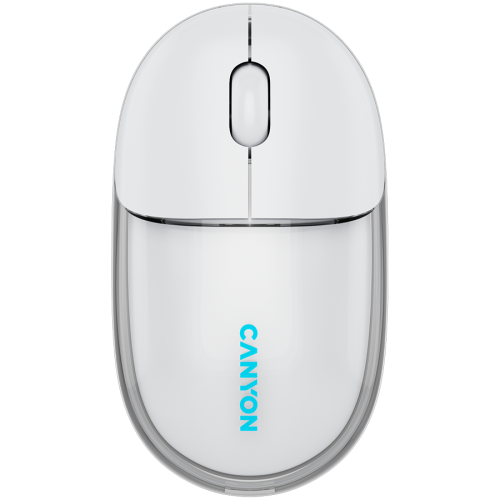 Безжична мишка CANYON mouse OnClick 24 BT/ Wireless Transparent/White