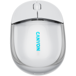 Безжична мишка CANYON mouse OnClick 24 BT/ Wireless Transparent/White