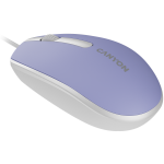 Canyon Wired optical mouse with 3 buttons, DPI 1000, with 1.5M USB cable, Mountain lavender, 65*115*40mm, 0.1kg Canyon Wired optical mouse with 3 buttons, DPI 1000, with 1.5M USB cable, Mountain lavender, 65*115*40mm, 0.1kg