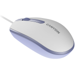 Мишка Canyon Wired optical mouse with 3 buttons, DPI 1000, with 1.5M USB cable,White lavender, CNE-CMS10WL Мишка Canyon Wired optical mouse with 3 buttons, DPI 1000, with 1.5M USB cable,White lavender, CNE-CMS10WL