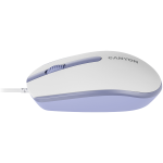 Мишка Canyon Wired optical mouse with 3 buttons, DPI 1000, with 1.5M USB cable,White lavender, CNE-CMS10WL Мишка Canyon Wired optical mouse with 3 buttons, DPI 1000, with 1.5M USB cable,White lavender, CNE-CMS10WL