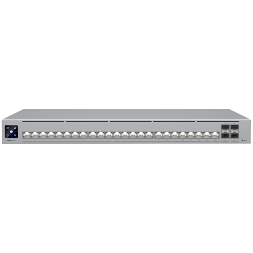 Суич Ubiquiti Layer 3 Etherlighting USW-PRO-HD-24-POE-EU (22) 2.5 GbE, (2) 10 GbE PoE++ ports, (4) 10G SFP+ ports, DC power backup ready Суич Ubiquiti Layer 3 Etherlighting USW-PRO-HD-24-POE-EU (22) 2.5 GbE, (2) 10 GbE PoE++ ports, (4) 10G SFP+ ports, DC power backup ready
