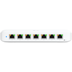 Ubiquiti USW-Ultra-210W-EU compact, Layer 2, 8-port GbE PoE switch with versatile mounting options, 7x GbE PoE+ output ports, GbE port with optional PoE++ input, 202W PoE availability with the included AC power adapter