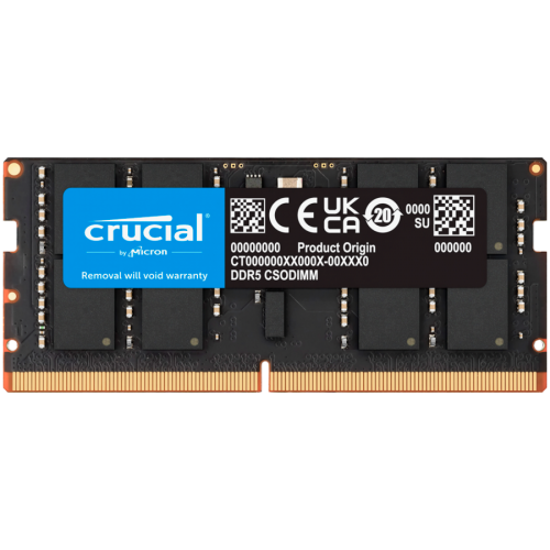 Памет Crucial 32GB DDR5-6400 CSODIMM CL52, CT32G64C52CS5 Памет Crucial 32GB DDR5-6400 CSODIMM CL52, CT32G64C52CS5