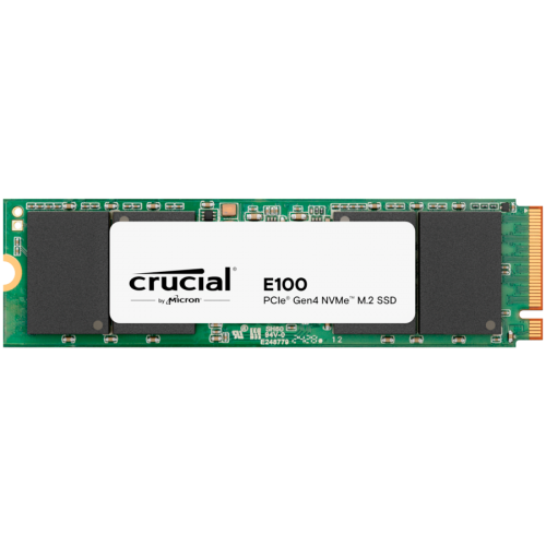Твърд диск Crucial E100 2TB SSD PCIe 4.0 Gen4 M.2 2280 NVMe, Read/Write: 5000/3000 MB/s Твърд диск Crucial E100 2TB SSD PCIe 4.0 Gen4 M.2 2280 NVMe, Read/Write: 5000/3000 MB/s