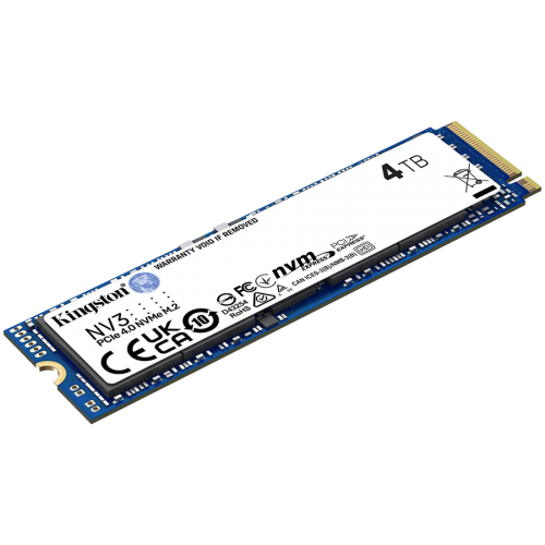 Твърд диск Kingston SSD 4TB NV3 M.2 2280 PCIe 4.0 NVMe SSD, SNV3S/4000G