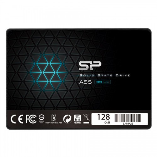 Твърд диск SSD Silicon Power Ace - A55 128GB SSD SATAIII 3D NAND, SLC Cache, SP128GBSS3A55S25