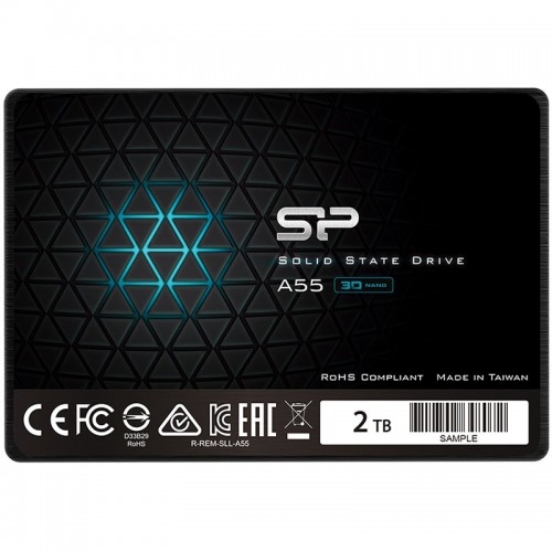 Твърд диск SSD Silicon Power Ace - A55 2TB SATAIII 3D NAND, SLC Cache, 7mm 2.5'' Blue - Max 560/530 MB/s - Full Capacity
