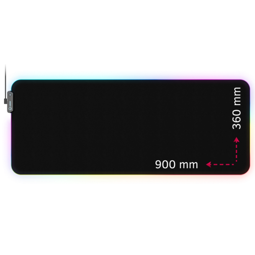 Подложка Lorgar Steller 919, Gaming mouse pad, High-speed surface, anti-slip rubber base, RGB backlight