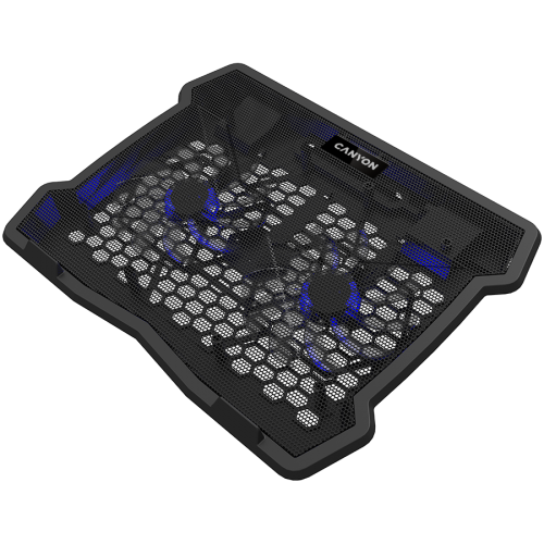 Охлаждаща подложка CANYON dual-fan with 2x2.0 USB hub, support up to 10”-15.6” laptop, DC 5V, fan speed: 800-1000RPM Охлаждаща подложка CANYON dual-fan with 2x2.0 USB hub, support up to 10”-15.6” laptop, DC 5V, fan speed: 800-1000RPM