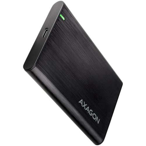 Кутия за диск AXAGON EE25-A6C USB-C 3.2 Gen 1 - SATA 6G 2.5" External SCREWLESS ALU RAW box BLACK