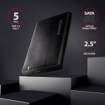 Кутия за диск AXAGON EE25-A6M USB3.0 - SATA 6G 2.5" External SCREWLESS ALU RAW box BLACK Кутия за диск AXAGON EE25-A6M USB3.0 - SATA 6G 2.5" External SCREWLESS ALU RAW box BLACK