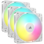 Комплект вентилатори CORSAIR RS120 ARGB White, 120mm ARGB Fan, Triple Pack