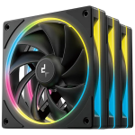 Вентилатори DeepCool FL12 SE 3IN1, 3x120mm ARGB Fans, 8-pin Cable, PWM, Fluid Dynamic Bearing, PBT, 3 pack, ARGB Halo, R-FL12SE-BKAPN3-G