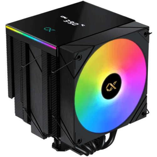 Охладител XIGMATEK AK6 Dual Digital (Black, ARGB & Digital LED Panel Top Cover, 2PCS ARGB PWM Fan, Intel Backplate, Mini ARGB LED Controller)