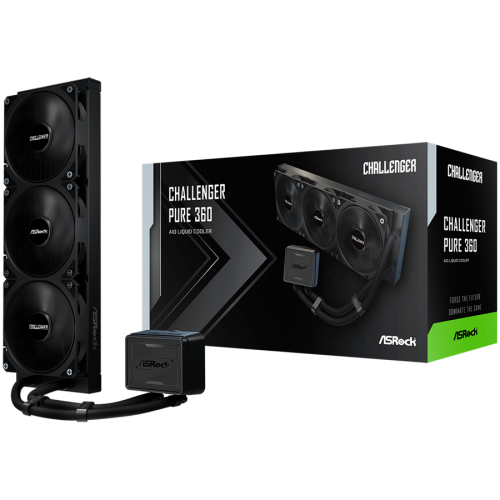 Водно охлаждане Asrock Challenger Pure 360, AiO liquid cooler, 360 mm radiator, 90-ACLA36-BDKGA6 Водно охлаждане Asrock Challenger Pure 360, AiO liquid cooler, 360 mm radiator, 90-ACLA36-BDKGA6