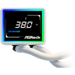 Водно охлаждане Asrock Challenger White 360 Digital, AiO liquid cooler, ARGB, Digital display, 360 mm radiator, 90-ACLA36-WAAGA6, White
