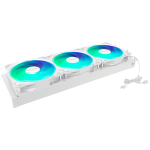 Водно охлаждане Asrock Challenger White 360 Digital, AiO liquid cooler, ARGB, Digital display, 360 mm radiator, 90-ACLA36-WAAGA6, White
