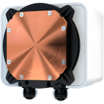 Водно охлаждане Asrock Challenger White 360 Digital, AiO liquid cooler, ARGB, Digital display, 360 mm radiator, 90-ACLA36-WAAGA6, White