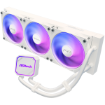 Водно охлаждане Asrock Pro White 360 ARGB, AiO liquid cooler, 360 mm radiator, 90-APRA36-WAAGA6, White Водно охлаждане Asrock Pro White 360 ARGB, AiO liquid cooler, 360 mm radiator, 90-APRA36-WAAGA6, White