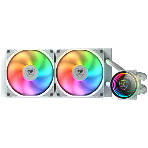 Охладител COUGAR POSEIDON ELITE ARGB 240 White AiO Liquid Watercooling, CGR-PSDELRGB-W-240