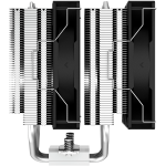 Охладител DeepCool AG620, CPU Air Cooler, 2x120mm PWM Fan, TDP 260W, 6 Heatpipes, LGA2066/2011-v3/2011/1700/1200/115x, AMD AM5/AM4, 129x136x157 mm(LxWxH), 2Y, R-AG620-BKNNMN-G-1 Охладител DeepCool AG620, CPU Air Cooler, 2x120mm PWM Fan, TDP 260W, 6 Heatpipes, LGA2066/2011-v3/2011/1700/1200/115x, AMD AM5/AM4, 129x136x157 mm(LxWxH), 2Y, R-AG620-BKNNMN-G-1