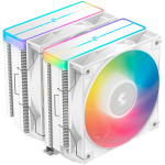 Охладител DeepCool AG620 WH ARGB V2, CPU Air Cooler, 2x120mm ARGB PWM Fan, Core Touch Technology 2.0, 6 Heatpipes, White