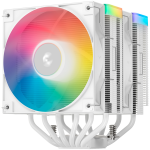 Охладител DeepCool AG620 WH ARGB V2, CPU Air Cooler, 2x120mm ARGB PWM Fan, Core Touch Technology 2.0, 6 Heatpipes, White