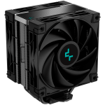 Охладител DeepCool AK400 ZERO DARK PLUS, CPU Air Cooler, 2x120mm FDB PWM Fan, Core Touch Technology 2.0, 4 Heatpipes