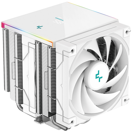 Охладител DeepCool AK620 DIGITAL SE WH, CPU Air Cooler, 2x120mm PWM Fans, 6 Heatpipes, White, R-AK620-WHADMN-GJD Охладител DeepCool AK620 DIGITAL SE WH, CPU Air Cooler, 2x120mm PWM Fans, 6 Heatpipes, White, R-AK620-WHADMN-GJD