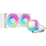 Охладител DeepCool LE240 WH V2, 240mm CPU Liquid Cooler, 2x120mm PWM ARGB Fans, R-LE240-WHAMMN-G-2