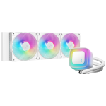 Охладител DeepCool LE360 WH V2, 360mm CPU Liquid Cooler, 3x120mm PWM ARGB Fans, ARGB block, White