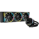 Охладител DeepCool LM360, 360mm CPU Liquid Cooler, 2.4" LCD screen, 3x120mm FL12 SE ARGB PWM Fans, R-LM360-BKDMMC-1