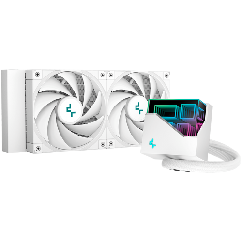 Охладител DeepCool LT520 WH, 240mm CPU Liquid Cooler, 2x120mm FK120 PWM FDB Fans, White, R-LT520-WHAMNF-G-1