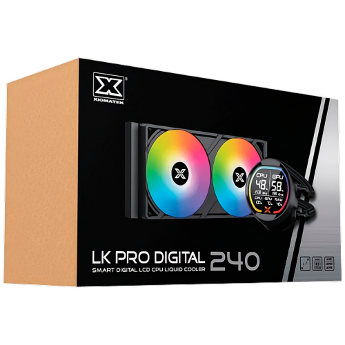 Охладител LK Pro 240 Digital EN47428 (BK AIO,Digital LCD Pump & 240mm PWM Fan,Mini ARGB Controller,Intel & AMD & 20xx) Охладител LK Pro 240 Digital EN47428 (BK AIO,Digital LCD Pump & 240mm PWM Fan,Mini ARGB Controller,Intel & AMD & 20xx)