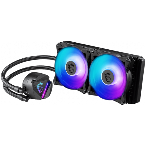 MSI MAG CORELIQUID 240R V2 Liquid Cooler, Global, 2x ARGB Fan, ARGB Block, Color Box, LGA 1150/1151/1155/1156/1200/1700, LGA 1366/2011/2011-3/2066, AM4/FM2+/FM2/FM1/AM3+/AM3/AM2+/AM2