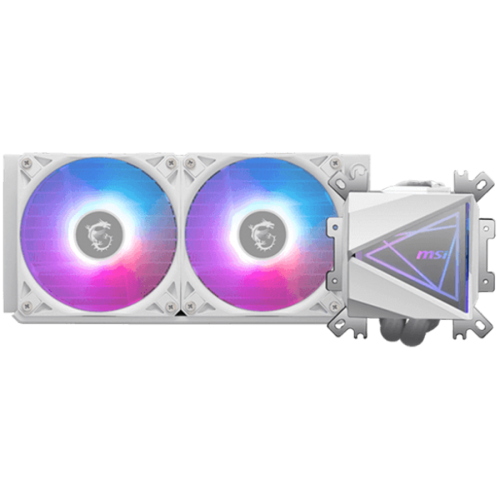 MSI MAG CORELIQUID I240 WHITE 2x 120mm ARGB Fans, Aluminium Radiator, Loop Dynamic Bearing, Intel LGA 1150/1151/1155/1156/1200/1700/1851, AMD AM5/AM4, 3Y Warranty MSI MAG CORELIQUID I240 WHITE 2x 120mm ARGB Fans, Aluminium Radiator, Loop Dynamic Bearing, Intel LGA 1150/1151/1155/1156/1200/1700/1851, AMD AM5/AM4, 3Y Warranty