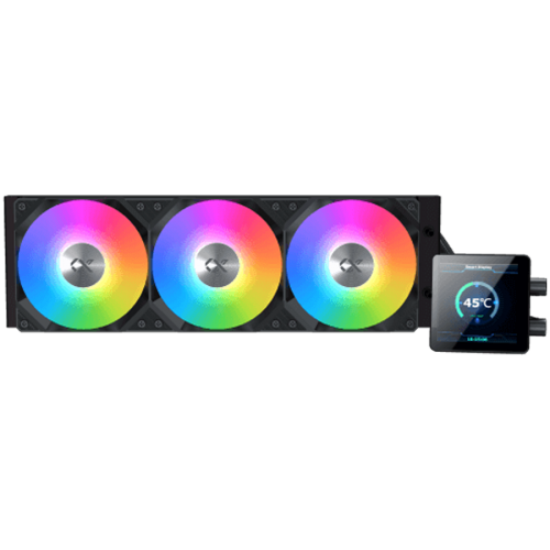 Охладител Xigmatek Connect 360 (BK, AIO Liquid Cooler, 3.4"LED Display Pump Head, ARGB PWM Fan, Mini ARGB Controller) Охладител Xigmatek Connect 360 (BK, AIO Liquid Cooler, 3.4"LED Display Pump Head, ARGB PWM Fan, Mini ARGB Controller)