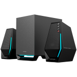 Колонки Edifier G1500 MAX 2.1 Audio System, BT V5.3, USB, AUX, 2.5-inch Drivers, 4-inch Subwoofer, RGB Lighting, 30W (RMS), Black